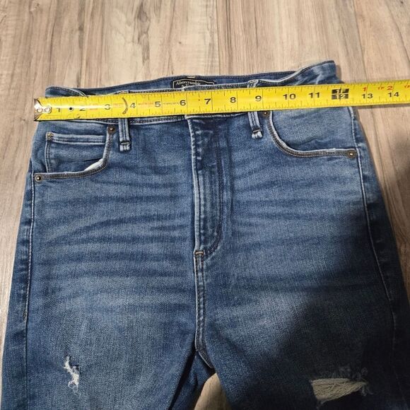 Abercrombie and Fitch simone high rise super skinny jeans size 25 distressed - Picture 8 of 12